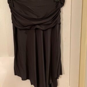 Helmut Lang Black High Low Skirt